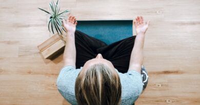 woman doing yoga and relaxation